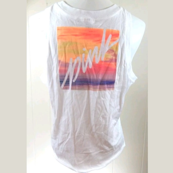 PINK Victoria's Secret Tops - VS Pink Tie Front Graphic Tank